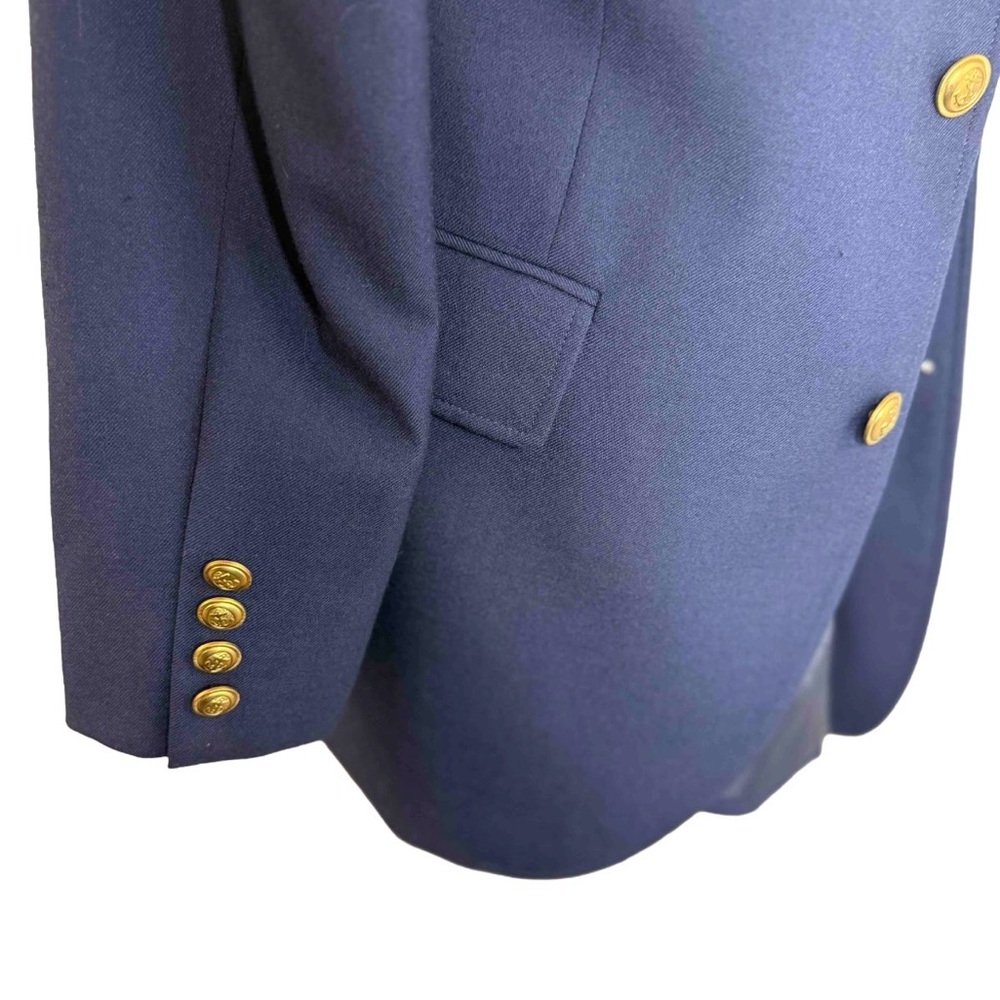 J.CREW Thompson University Blazer Navy Blue Wool Gold Buttons -  44R - Picture 2 of 10
